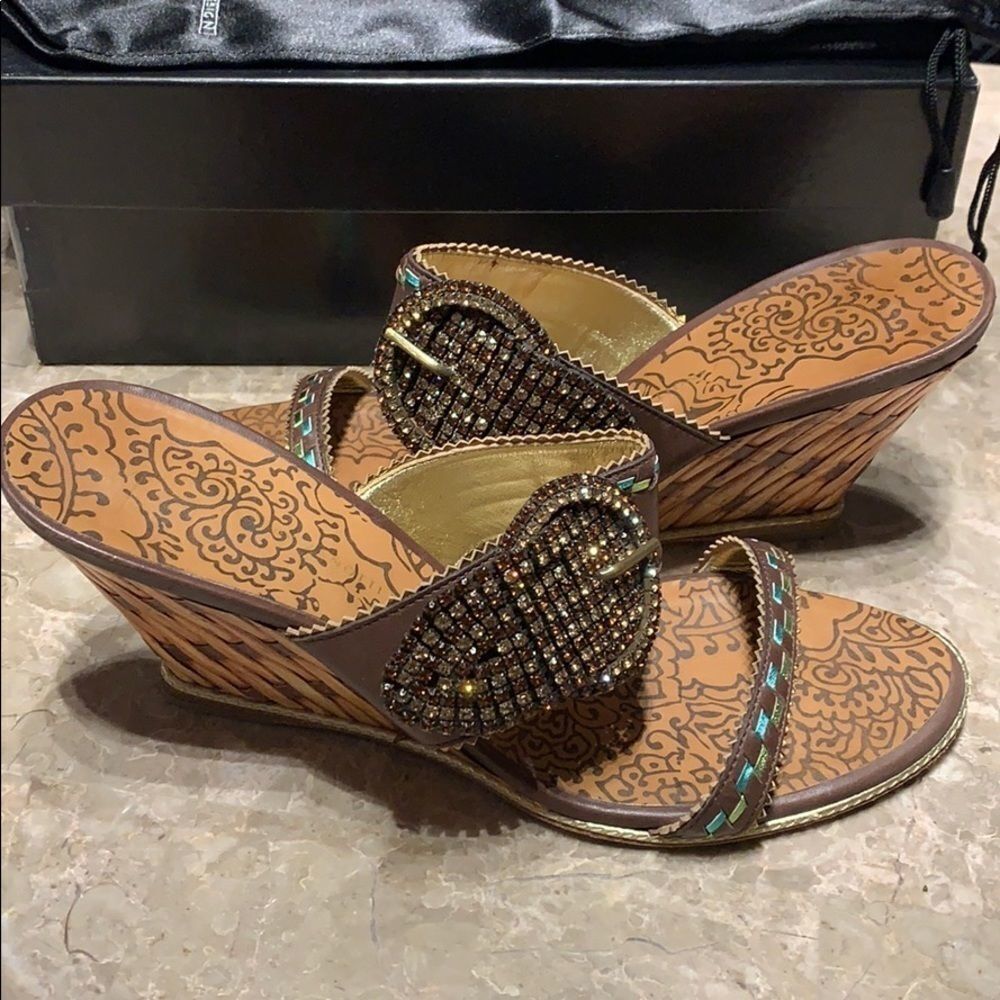 Giuseppe Zanotti Design brown sparkle sandals - Picture 2 of 10